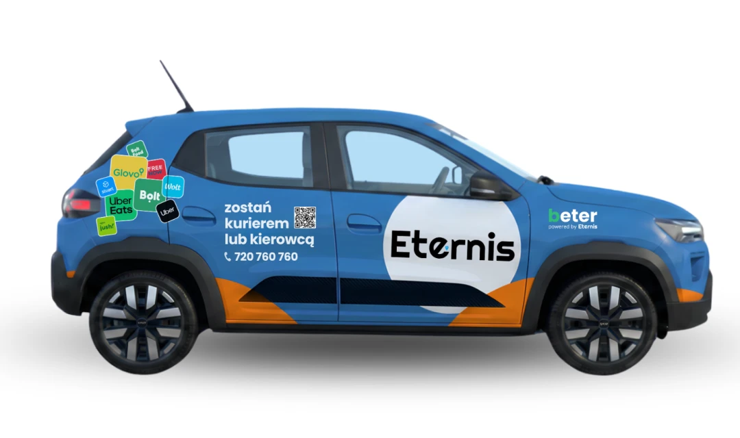 Dacia Spring dostępna do wynajęcia dla kurierów Eternis
